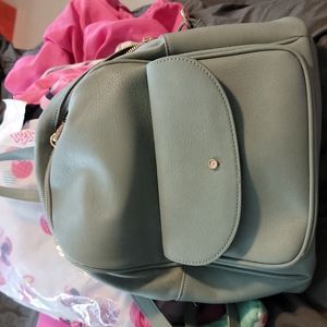 Lauren Conrad Green backpack purse